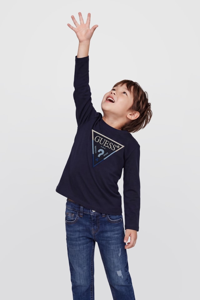 T-Shirt mit besticktem Logo