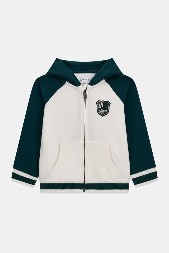 Sudadera con capucha y parche de logo
