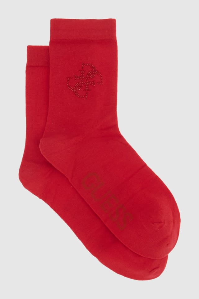 4G logo rhinestones socks