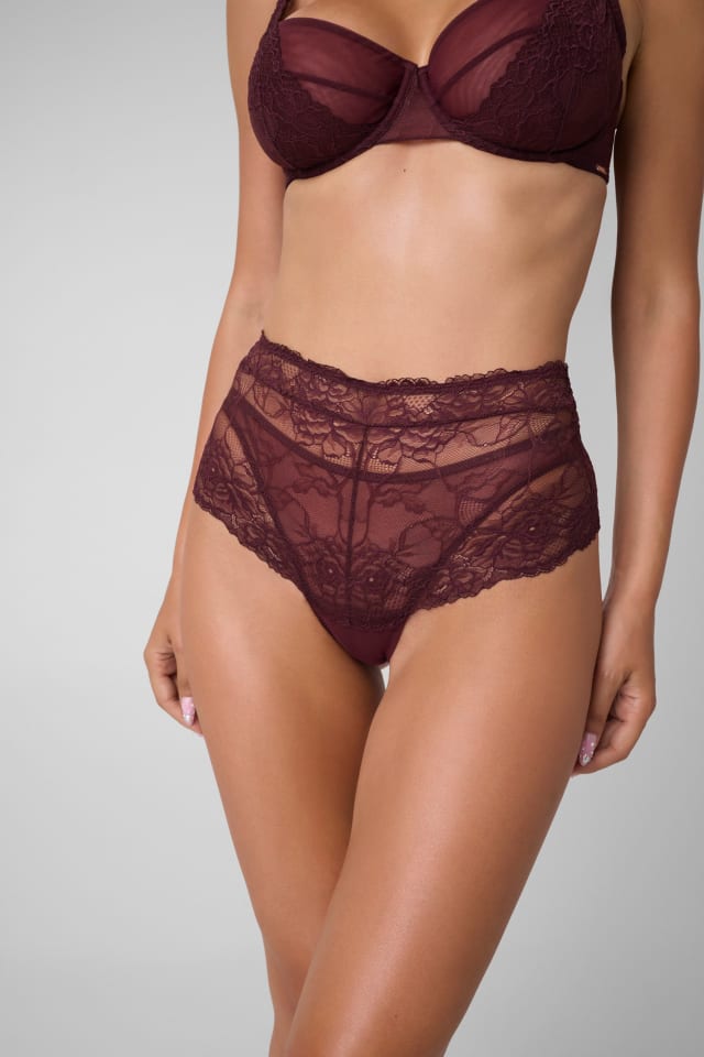 Tanga de malla de talle alto Jennifer