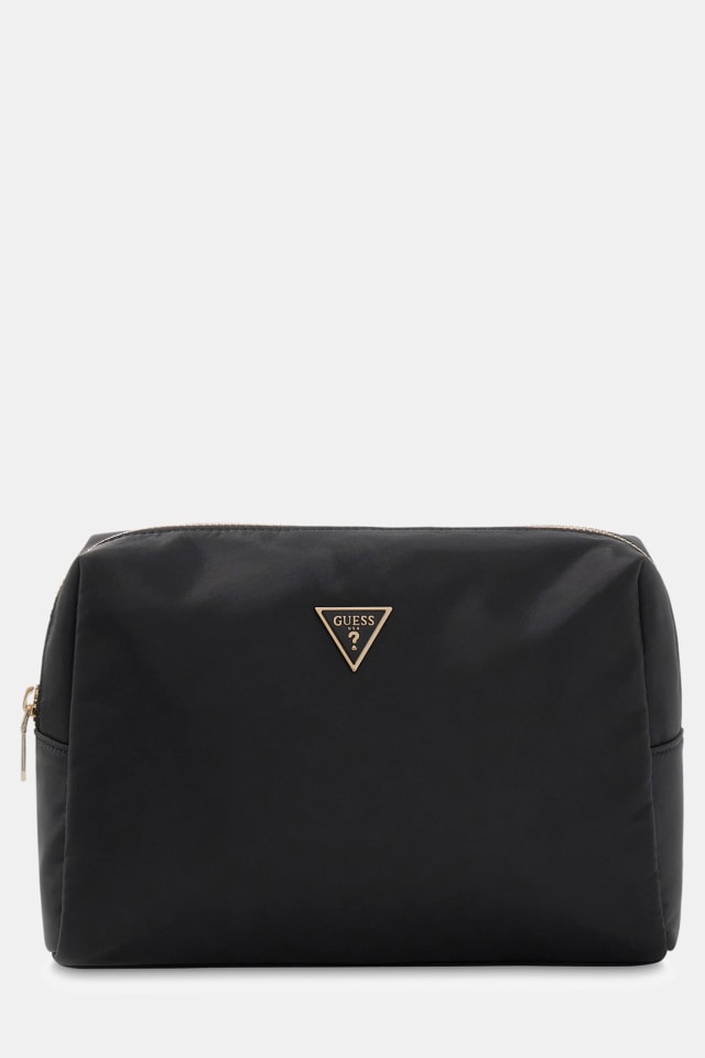 Estojo de vaidade com logotipo triangular