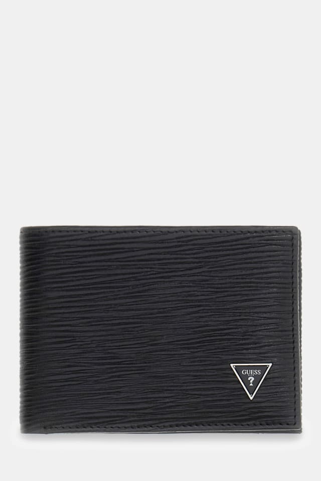 Cartera de piel genuina Milano con logotipo