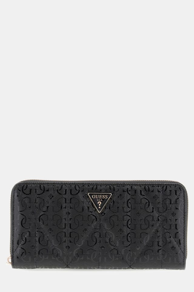 Maxi cartera Aldina con logotipo 4G charol