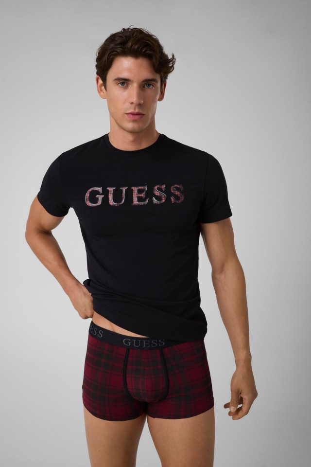 Conjunto de sunga boxer e camiseta