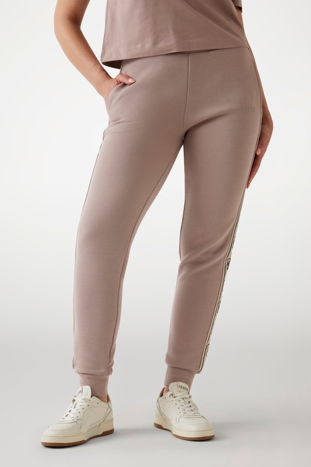 Pantalones jogger con cinta lateral de logo