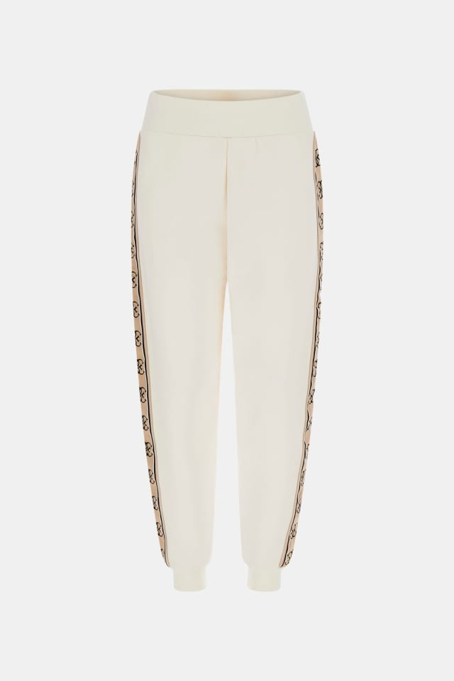 Pantalones jogger con cinta lateral de logo