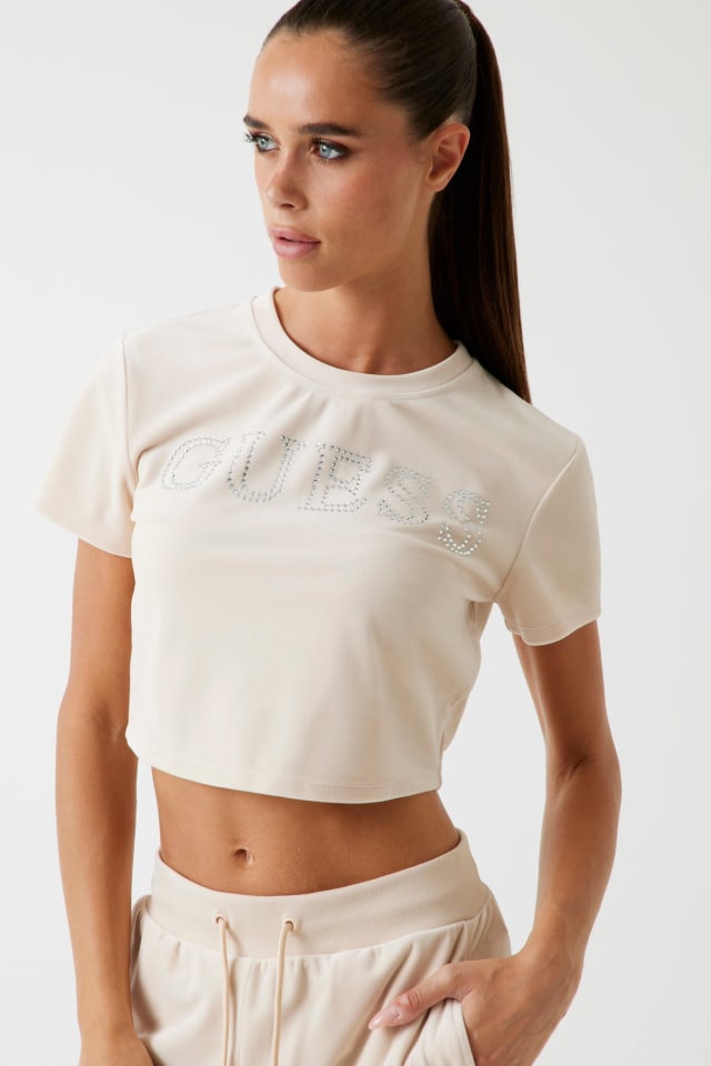 Tricou scurt din catifea