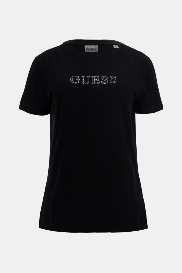 T-shirt met strasslogo