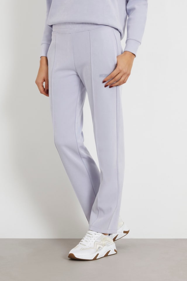 Faux suede straight pant