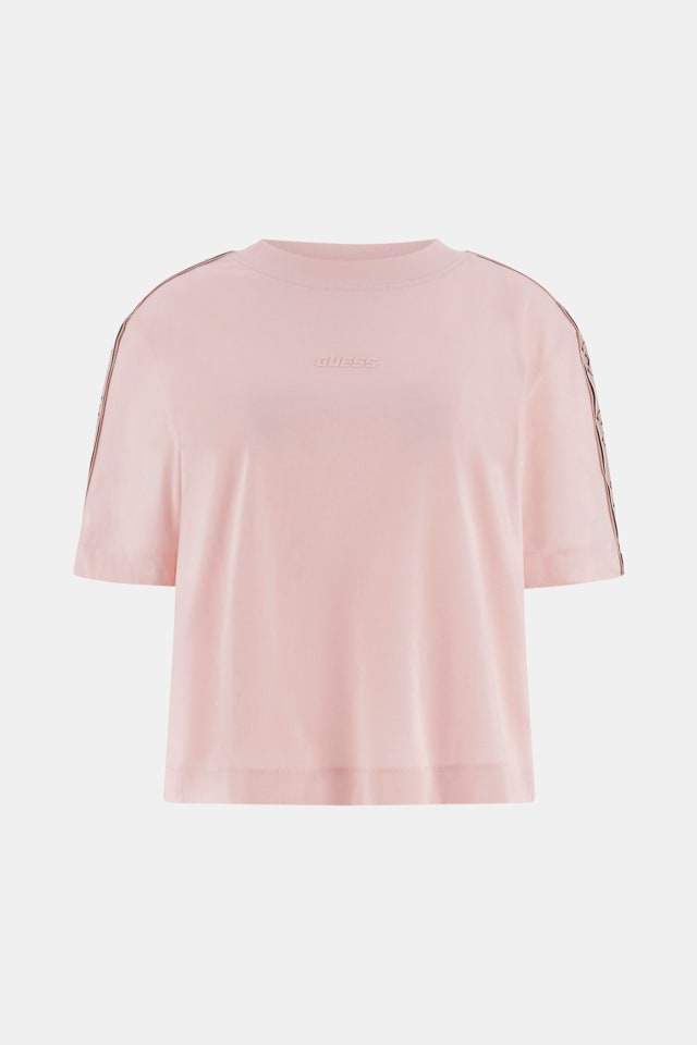 Camiseta corta con cinta de logo