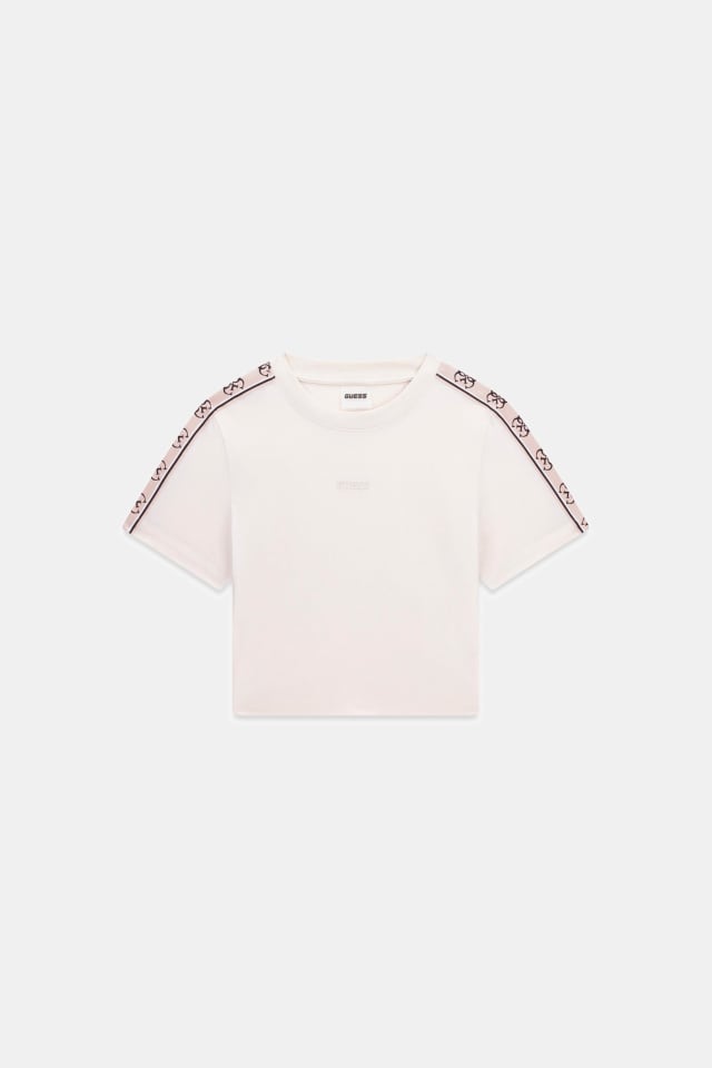 Camiseta corta con cinta de logo