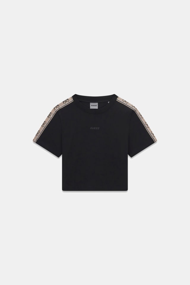 Camiseta corta con cinta de logo