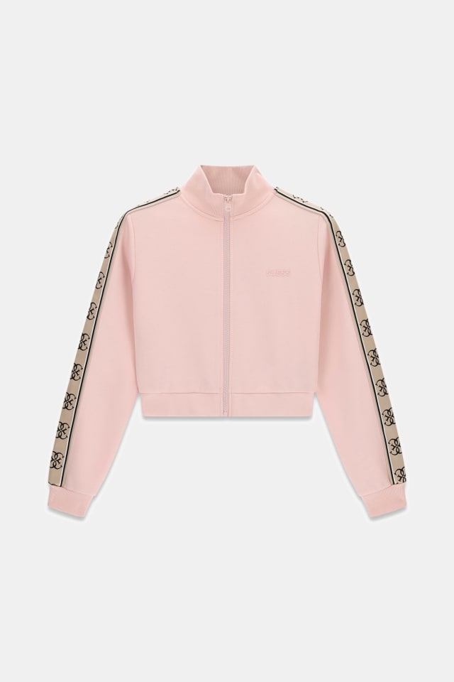 Sweatshirt cropped com logótipo lateral