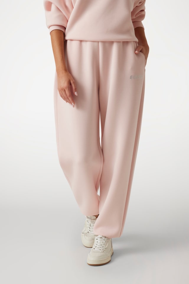 Rhinestone logolu jogger pantolonlar