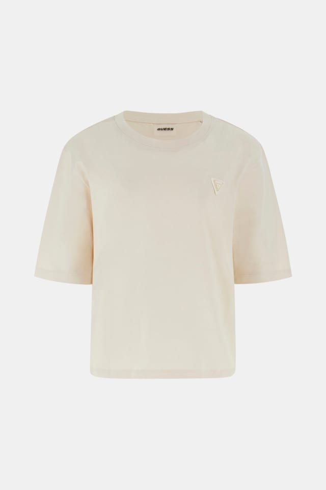 T-shirt boxy con logo a triangolo