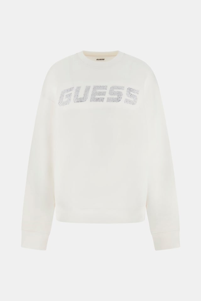 Sudadera con logo de strass