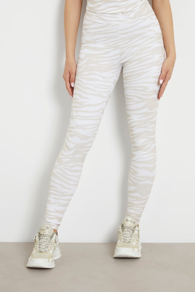Leggings con estampado cebra integral