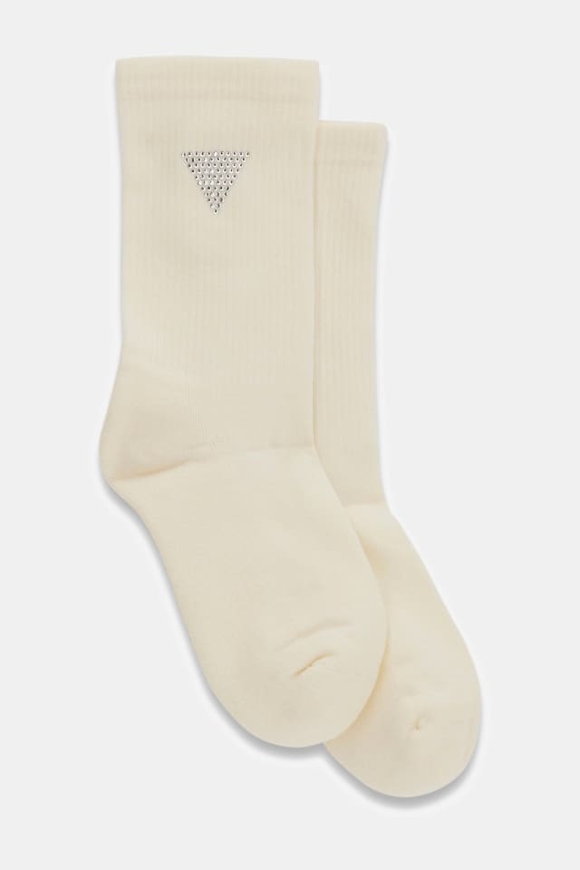 Calcetines con logotipo de strass