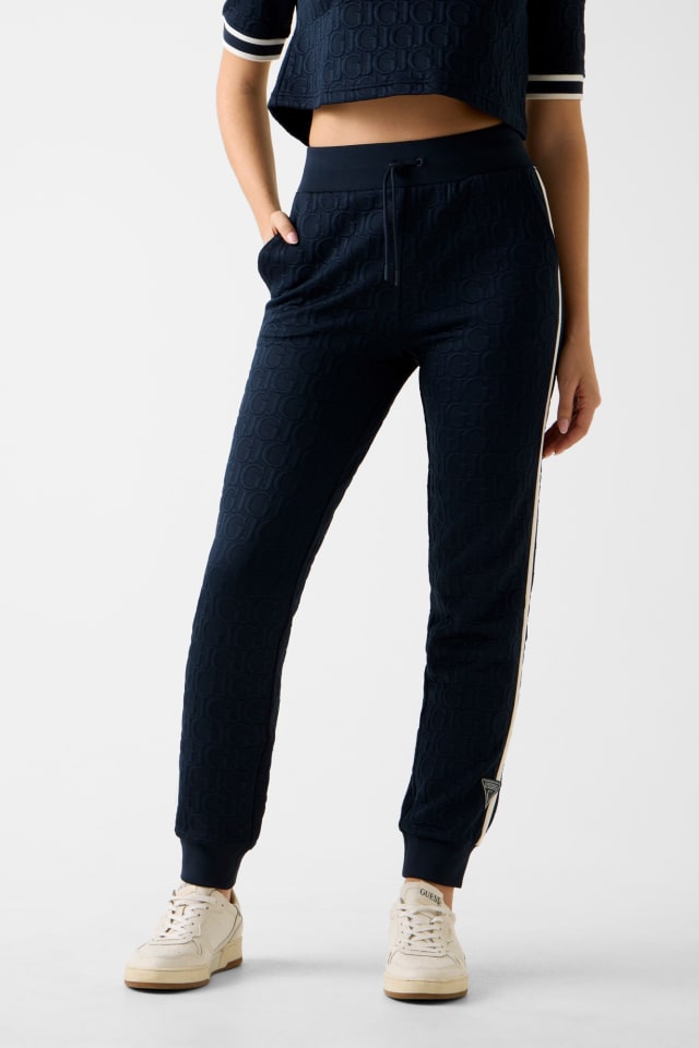 Embossed logo pants