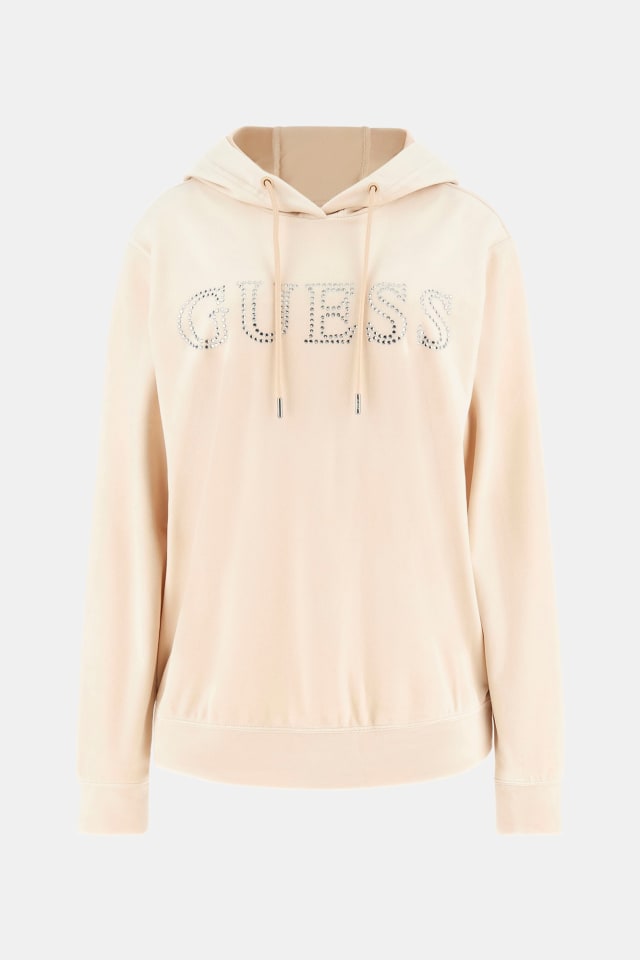 Yapay elmas taşlı logolu sweatshirt