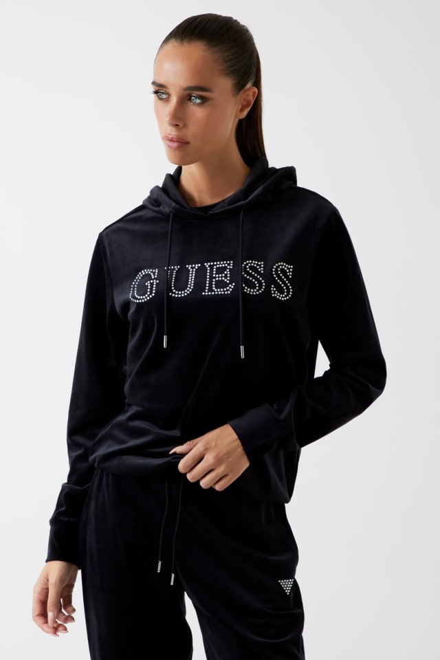 Sweatshirt com logo e strass