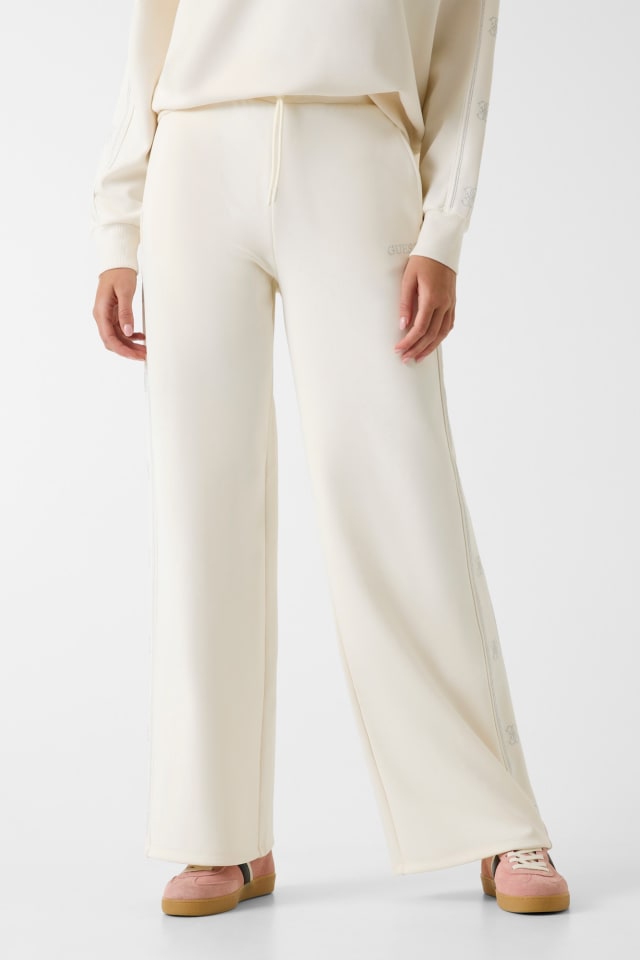 Pantaloni con logo Wide leg