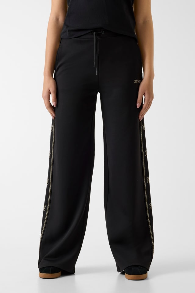 Pantaloni con logo Wide leg