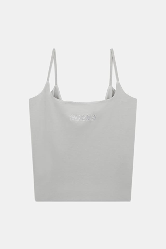 Top corto sin mangas con strass