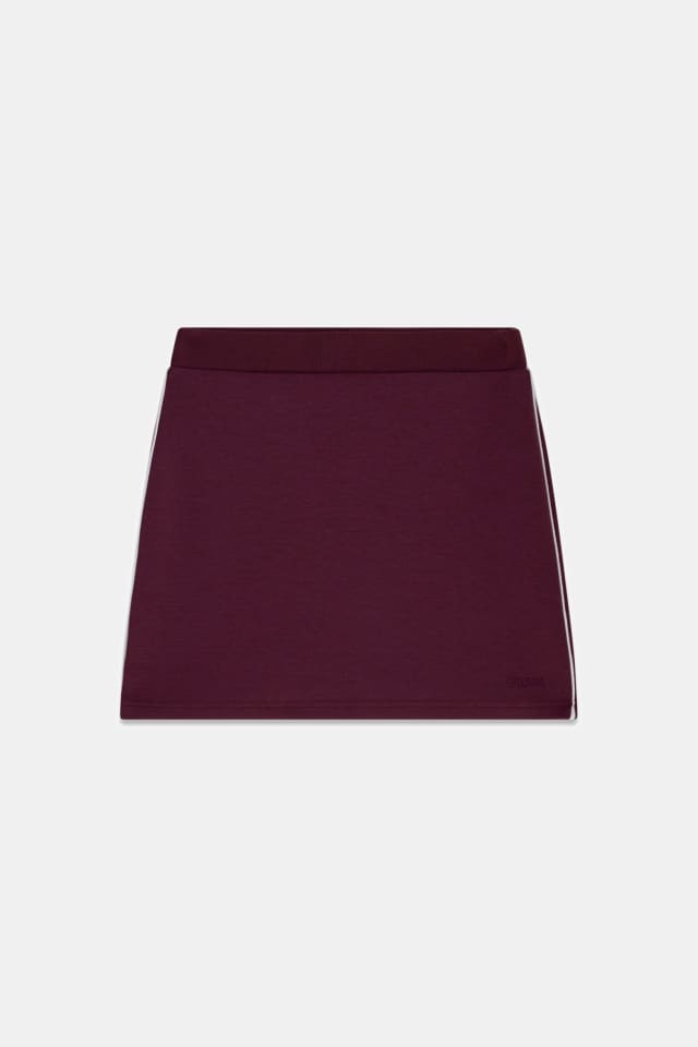 Minigonna con logo ricamato