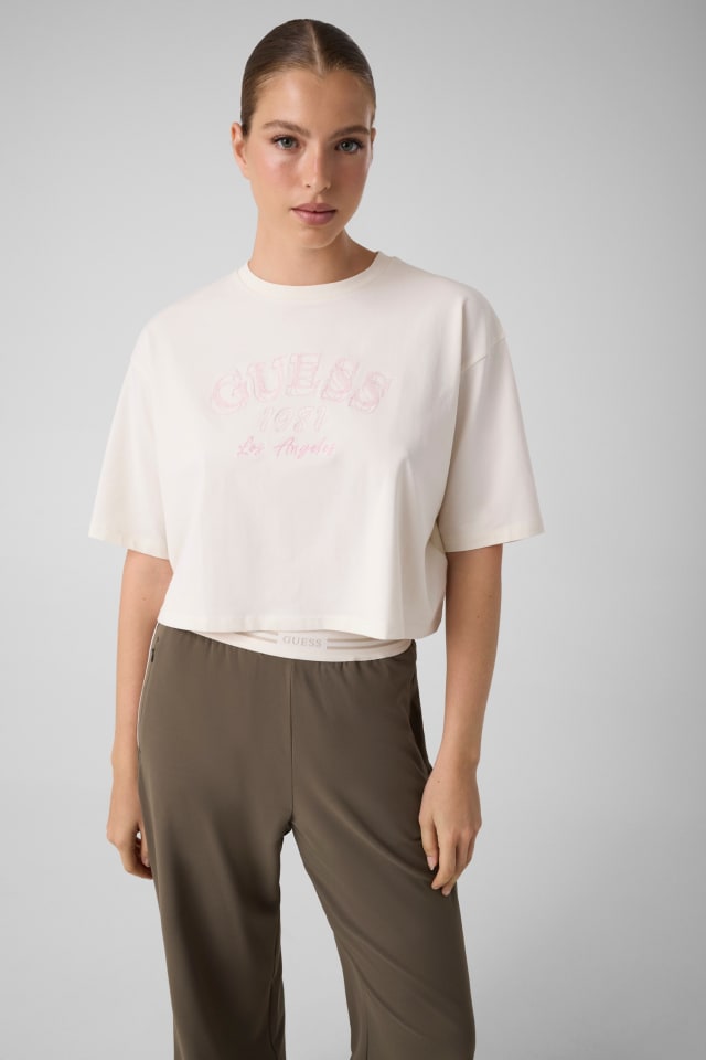 Camiseta holgada con logo bordado