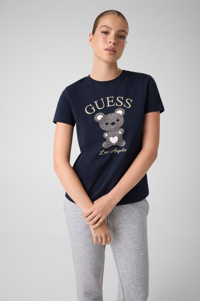 T-shirt con strass