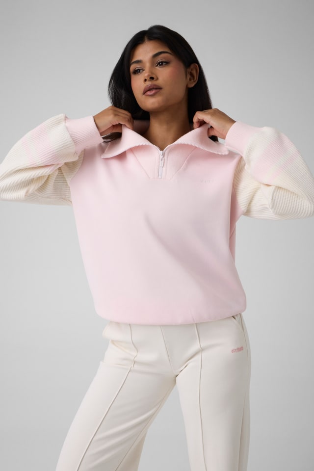 Sweatshirt mit halbem Reißverschluss