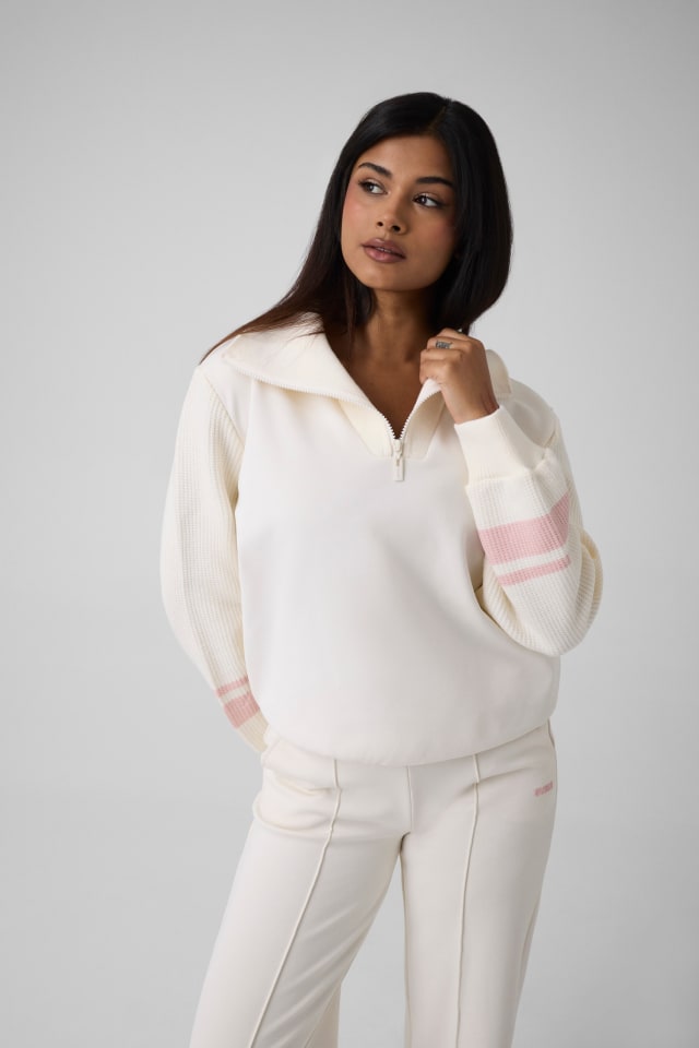 Sweatshirt mit halbem Reißverschluss
