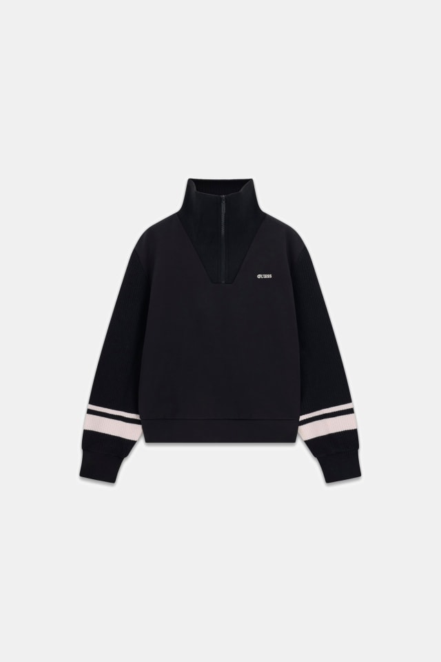 Sweat-shirt demi-zippé