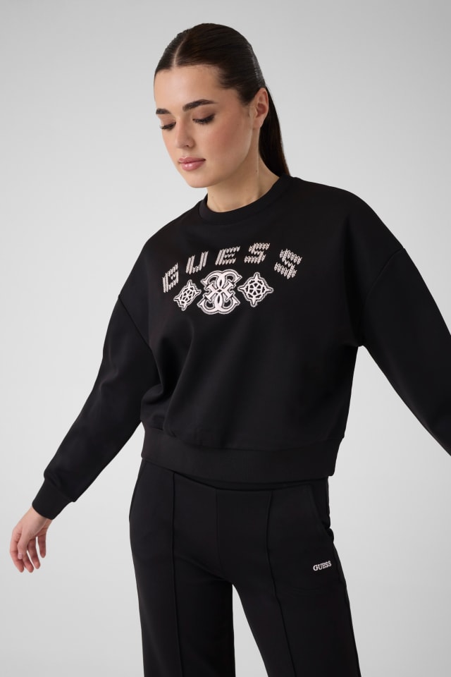Sweatshirt mit besticktem Logo