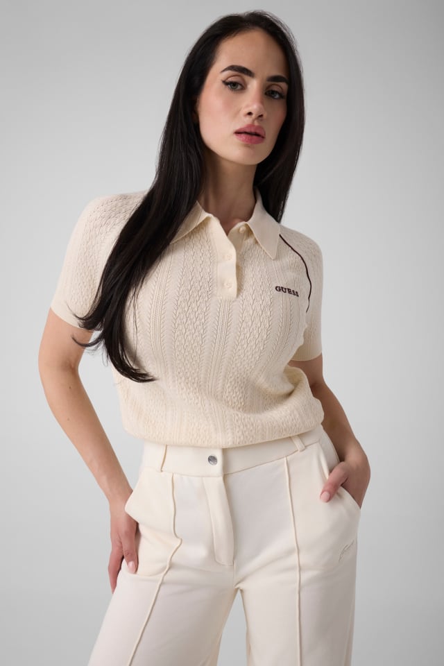 Camisa polo trançada