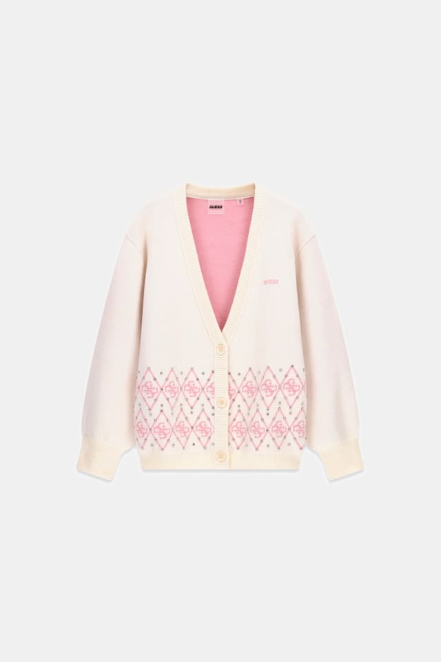 4G Logo-Strickjacke