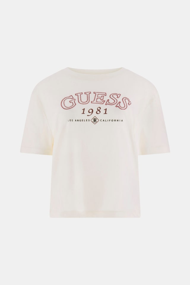 Camiseta con logo boxy