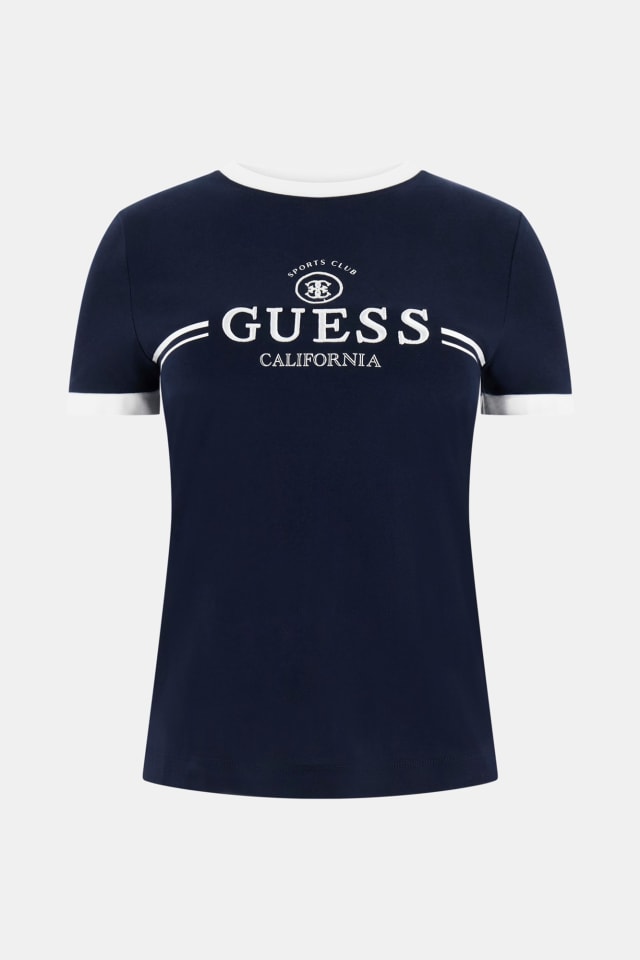 Camiseta con logo bordado