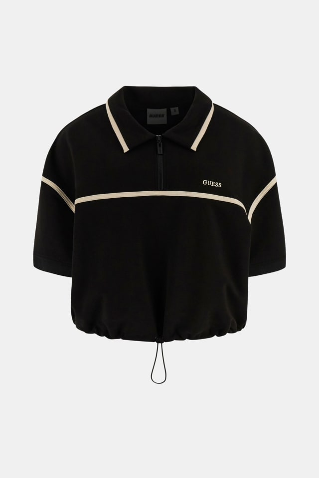 Polo de meio zíper
