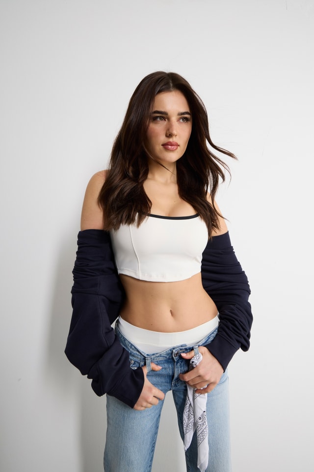 Gestreepte cropped top