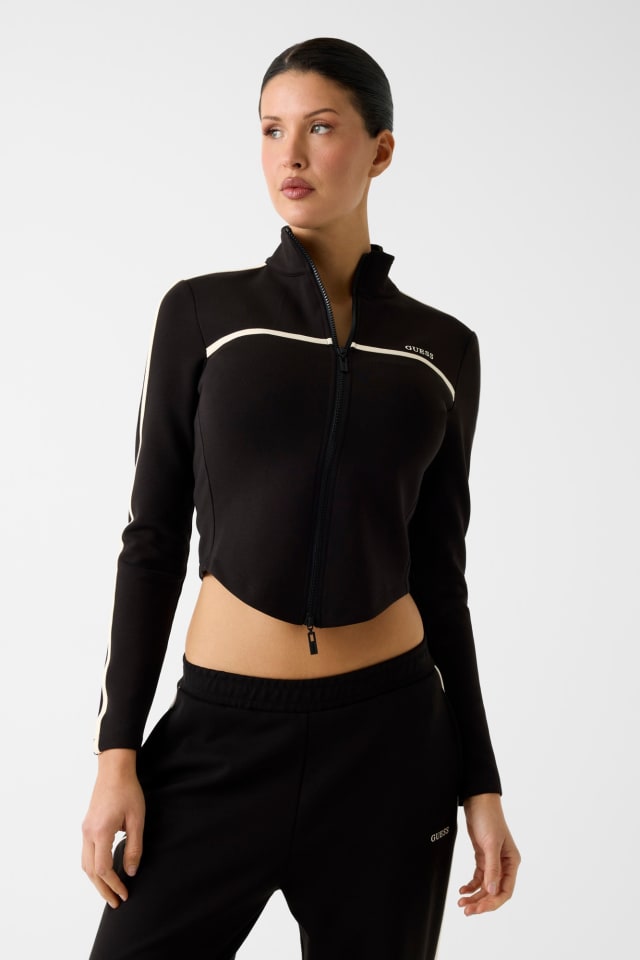 GUESS® Tam zıplı logo sweatshirt Kadın