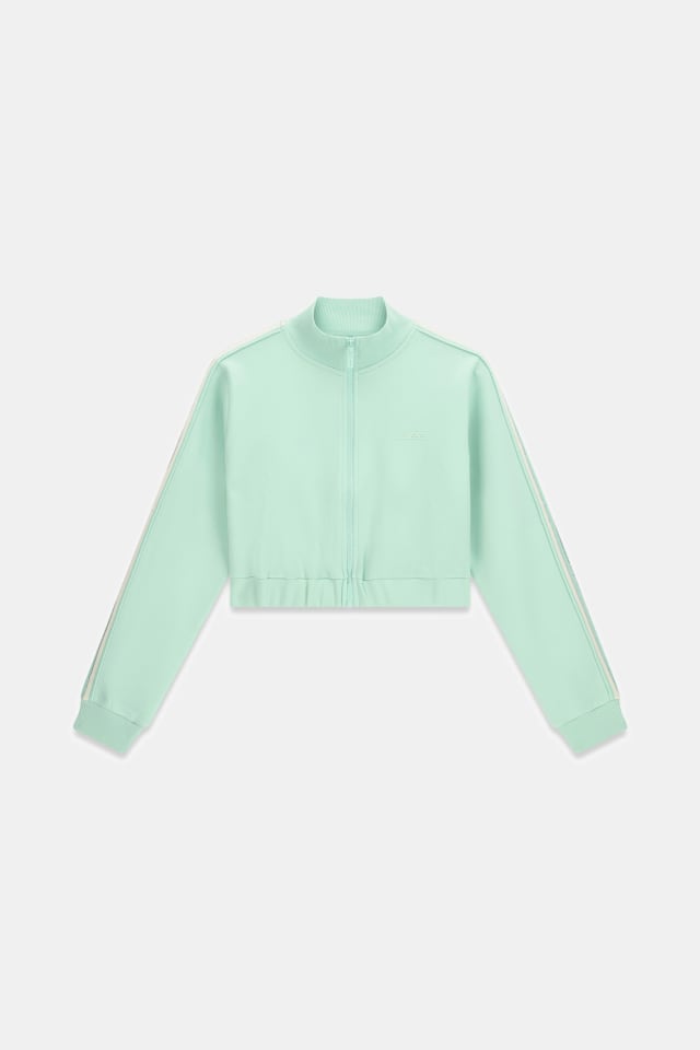 Moletom cropped de gola alta