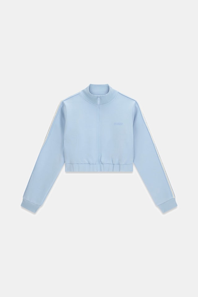 Moletom cropped de gola alta