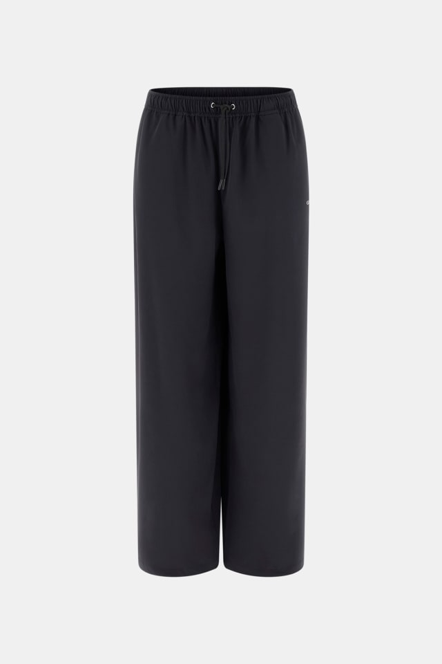 Pantalones parachute con logo estampado