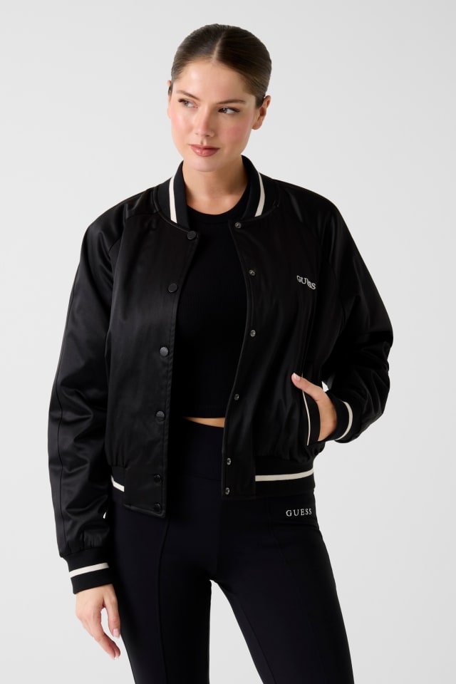 Satin bomberjakke
