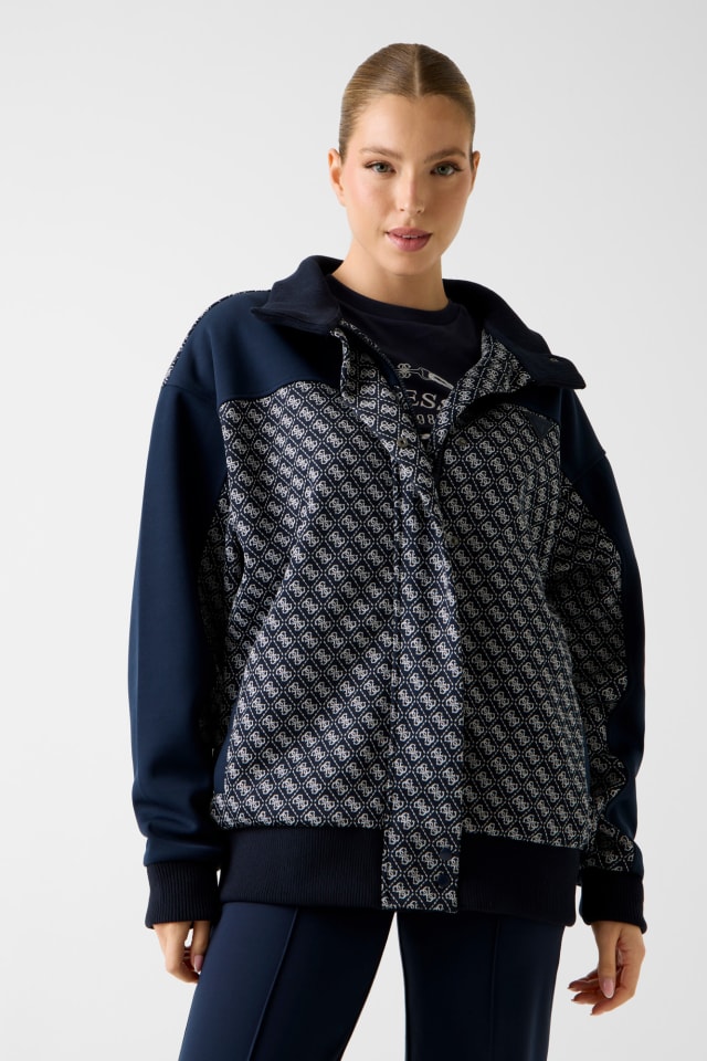 Giacca con logo jacquard