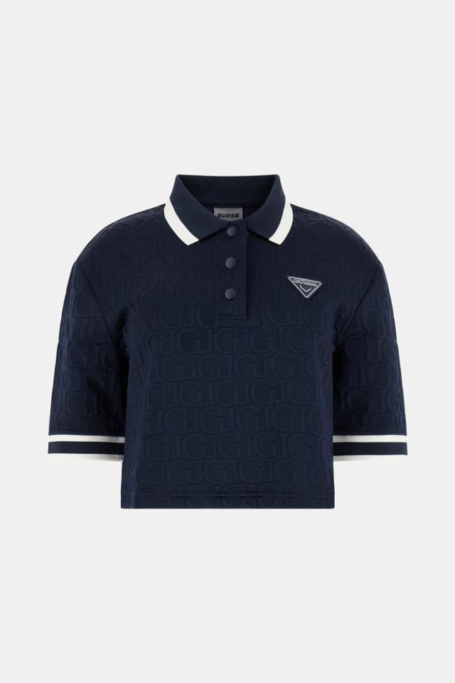 Polo con logo jacquard