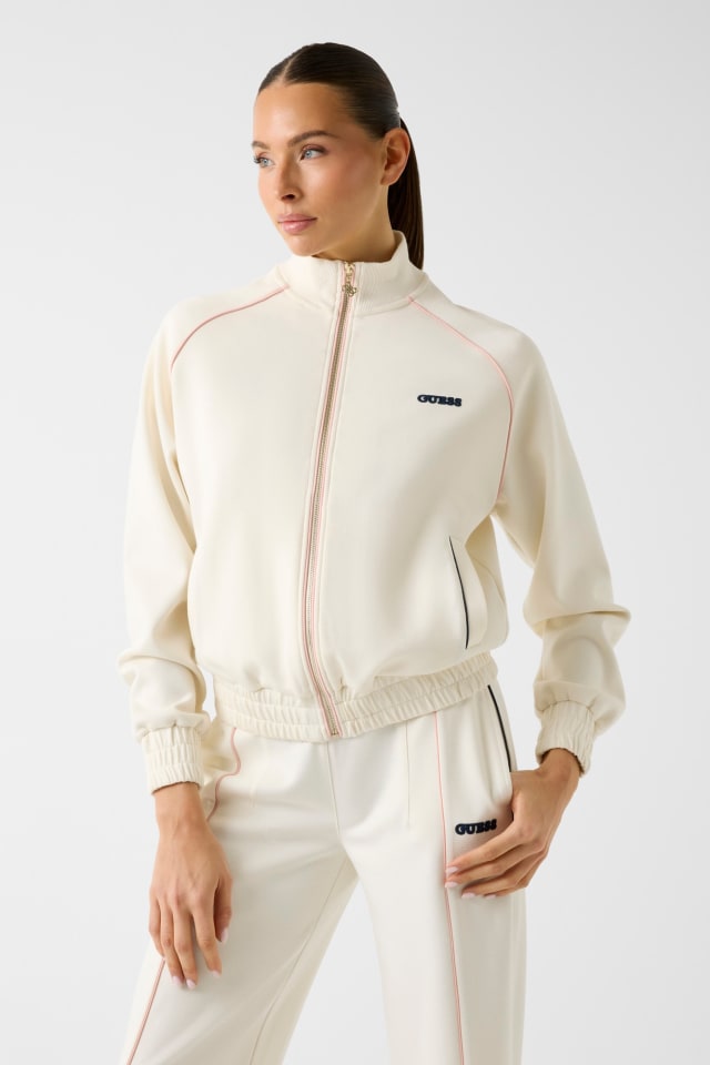 GUESS® High neck full-zip sweater Women