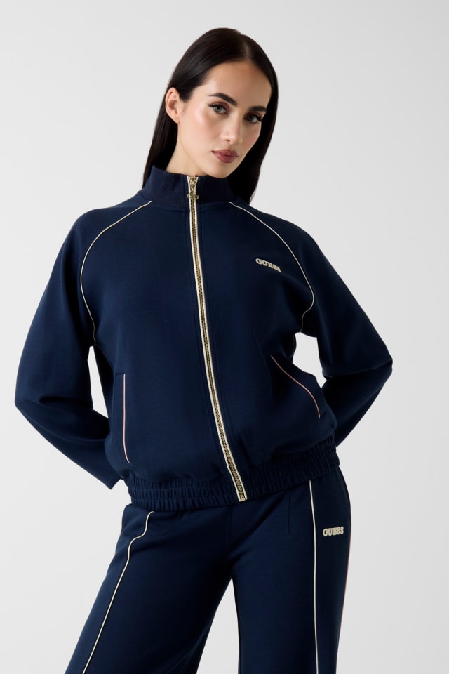 Maglione a collo alto con zip